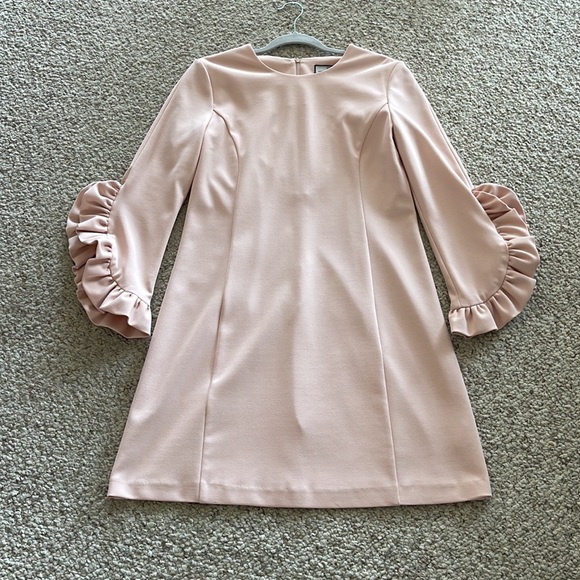 Hilary Radley for Katherine Barclay Woven Ruffle Sleeve Dress - Picture 2 of 6